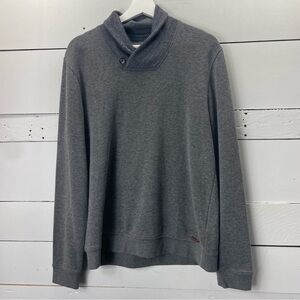 Ted Baker Men’s Shawl Collar Pullover Sweatshirt in Gray Size Large (4)